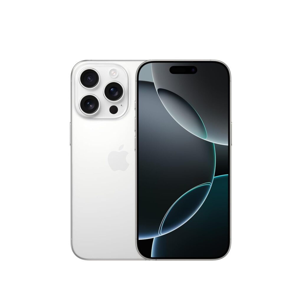 iPhone 16 Pro 256 GB: 5G Mobile Phone with Camera Control, 4K 120 fps Dolby Vision and a Huge Leap in Battery Life. Works with AirPods; White Titanium
